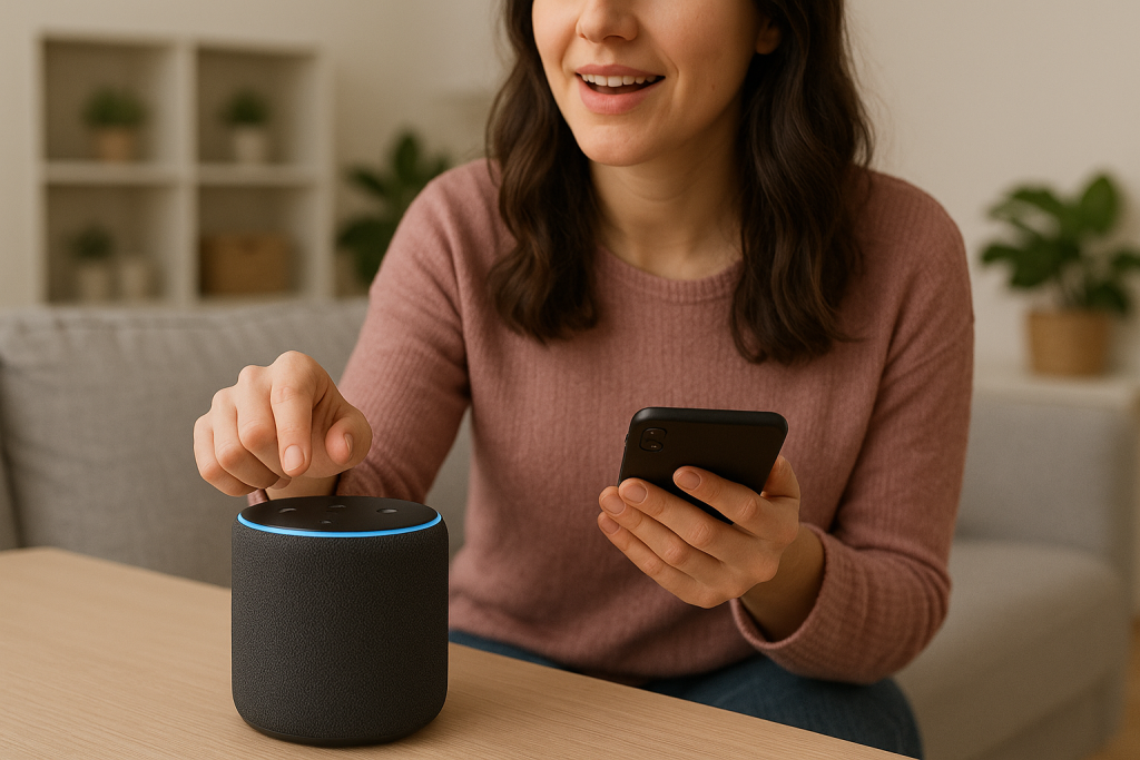 Assistant vocal utilisé dans une maison connectée