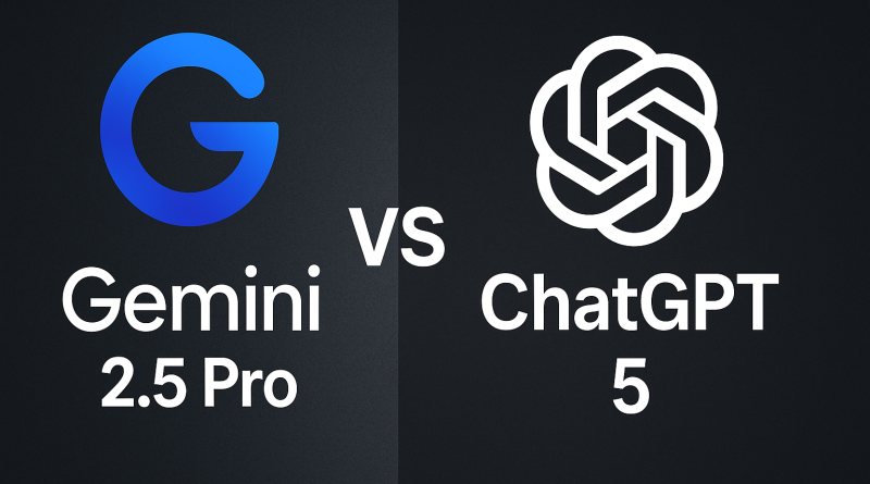 Comparatif des modèles d’IA Gemini 2.5 Pro et ChatGPT-5 en mai 2025